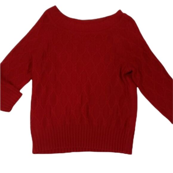 Red scoop neck sweater - Picture 1 of 1